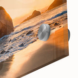 Acrylic print of Big Sur, California in large abstract style with mid-century modernist influences.