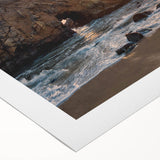 Art deco poster of California's Big Sur in pastel shades on rolled canvas, suitable for dining room wall art.