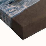 Large art of Big Sur landscape in black and white on stretched canvas, ideal for bedroom wall decor.