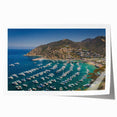 Extra large rolled print of Catalina, California scenery in soft pastel colors, ideal for dining room wall art.