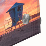 Large abstract wall art depicting Coronado, California in mid-century modernist style on acrylic glass.