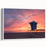 Vintage poster art of Coronado, California on framed canvas, featuring colorful imagery on a black background.