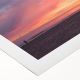 Art deco poster of Coronado, California scenery on rolled canvas, in soft pastel hues, suitable for dining room wall art.