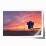 Rolled print of California's Coronado scenery with pastel shades, perfect for dining room wall art.