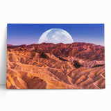 Black and white stretched canvas of Death Valley landscape, ideal for kitchen wall art.