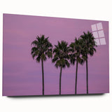 Acrylic glass print of a large abstract depiction of the Hollywood, California scenery in muted earth tones.