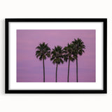 Extra large framed abstract art print of colorful, textured Hollywood, California scenery, ideal for living room decor.