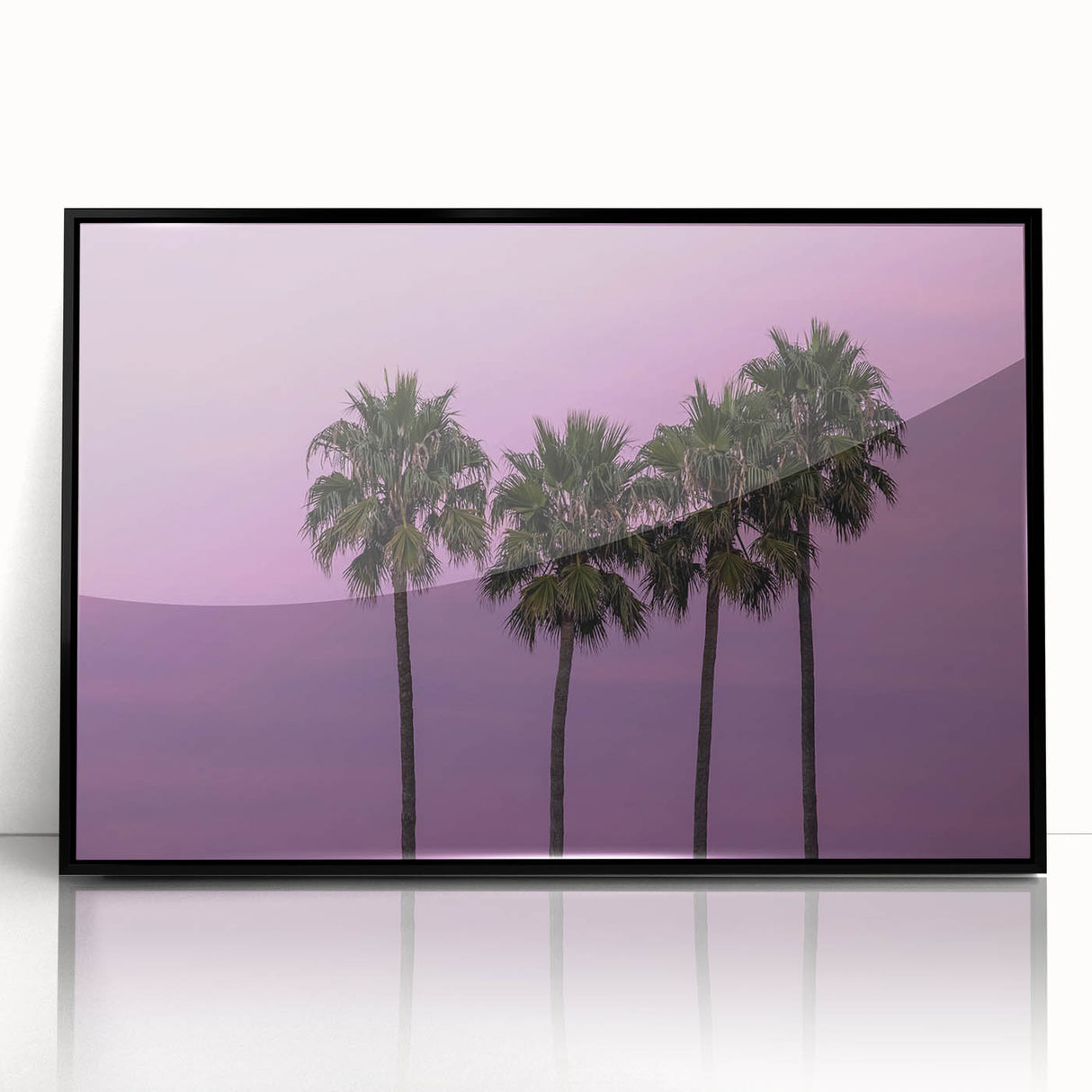 Large abstract wall art depicting the Hollywood, California skyline, in black and white tones on a framed acrylic print.