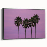 Black and white wall art featuring a vintage poster of the Hollywood, California landscape on framed canvas.