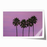 Extra large rolled print of the Hollywood, California scenery in pastel shades, ideal for art wall dining room.