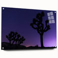 Acrylic print of Joshua Tree, featuring earthy tones and a clear sky, suitable for bedroom or dining room decor.
