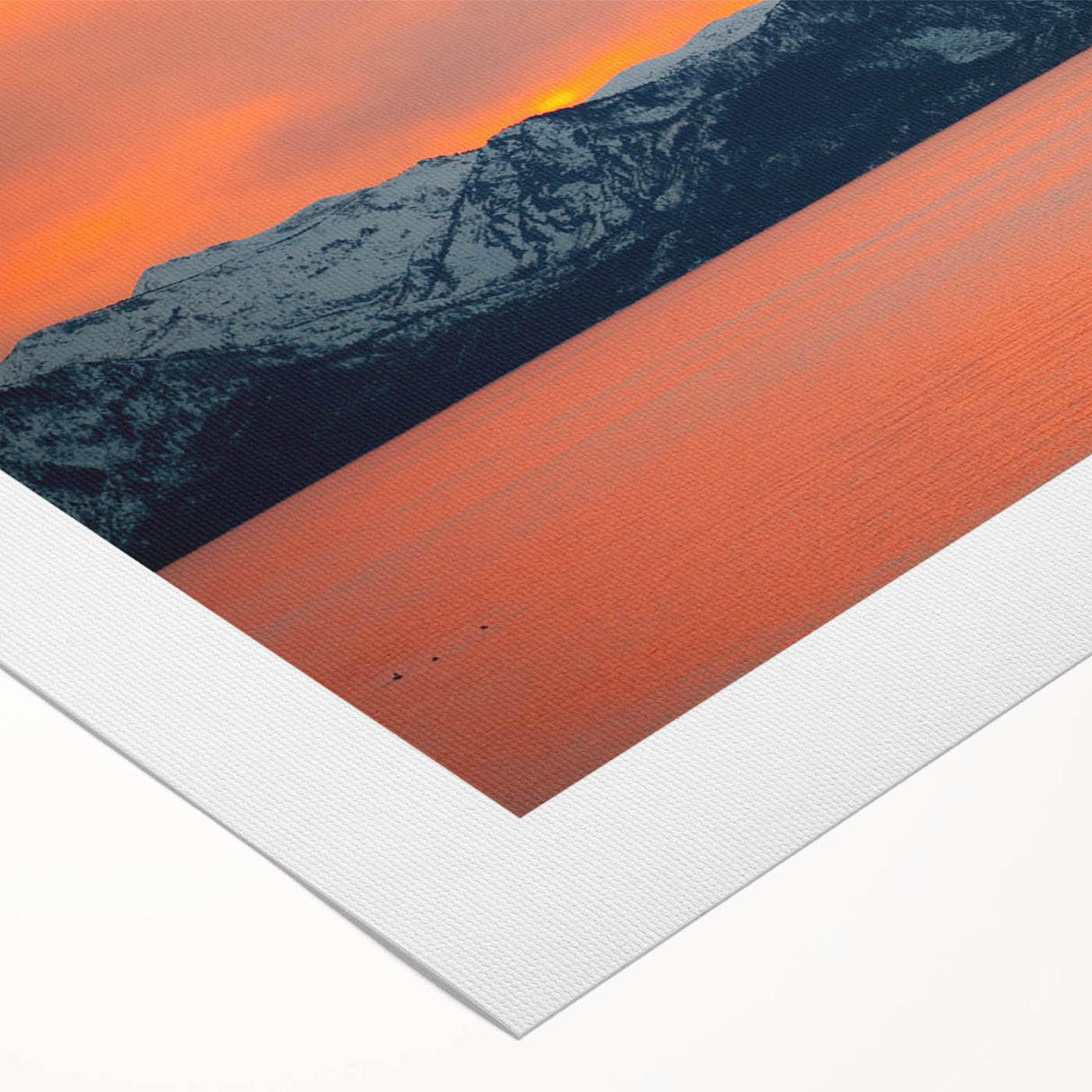 Art deco poster of Lake Tahoe with cool blue and green tones on rolled canvas, suitable for dining room wall art.