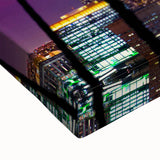 Black and white landscape art painting of Los Angeles on large stretched canvas, suitable for bedroom wall decor.