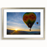 Textured abstract art print of Napa Valley in muted earth tones, framed in silver, ideal for bedroom art.