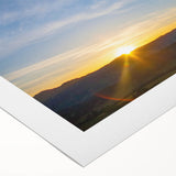 Art deco poster depicting the Napa Valley landscape on a rolled canvas, featuring pastel colors.