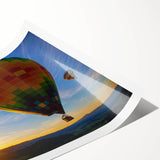 Extra large rolled print featuring line art flowers in soft pastel shades, ideal for large living room wall art.