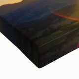 Black and white landscape art painting of Napa Valley on stretched canvas, suitable for bedroom wall decor.