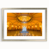 Textured abstract art print of Sacramento scenery in muted earth tones on a framed canvas, ideal for bedroom wall decor.