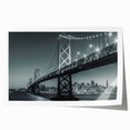 Rolled print of San Francisco scenery in muted earthy tones, suitable as art wall for dining room.