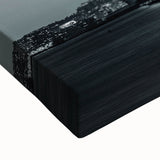 Black and white landscape art painting of San Francisco on stretched canvas, ideal for bedroom wall art.