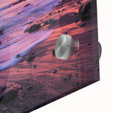 Large abstract wall art featuring a Santa Barbara landscape in muted earth tones on acrylic glass.