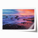 Rolled print of Santa Barbara scenery with lush florals in soft pastel colors, ideal for art wall dining room.