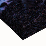 Large art of a black and white landscape painting of Santa Barbara on stretched canvas, suitable for bedroom wall decor.