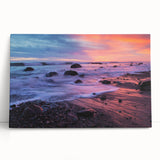 Black and white stretched canvas of Santa Barbara scenery, ideal for kitchen wall art or bedroom ambiance.