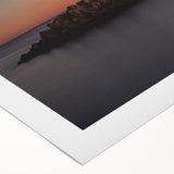 Art deco poster of Santa Cruz with vibrant colors on rolled canvas, suitable for dining room wall art.