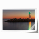 Extra large rolled print of Santa Cruz landscape, featuring muted earthy tones, ideal for art wall dining room.