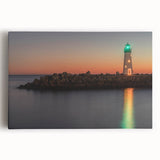 Black and white large art print of Santa Cruz on stretched canvas, ideal for kitchen wall art.