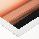 Art deco poster featuring the Santa Monica skyline in pastel shades on a rolled canvas, ideal for dining room decor.