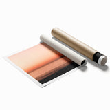 Extra large rolled print of Santa Monica scenery in muted blues and greens, ideal for classy bathroom wall art.