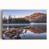 Black and white photo of Sierra Nevada on stretched canvas, ideal for kitchen wall art.