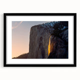 Extra large textured abstract art print of Yosemite in vibrant colors on a black framed canvas, ideal for living room decor.