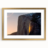 Extra large wall art featuring a textured abstract print of Yosemite, in a gold frame, ideal for living room decor.