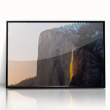 Large abstract wall art depicting the Yosemite landscape in muted earth tones on a framed acrylic.