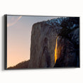 Black and white framed canvas of Yosemite landscape, ideal for bedroom wall art.
