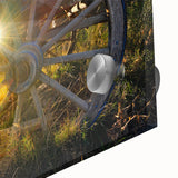 Large abstract wall art of Vail, Colorado scenery on acrylic glass in mid-century modernist style.