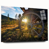 Large abstract wall art depicting the Vail, Colorado mountainscape in muted earth tones on acrylic glass.