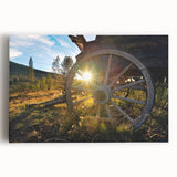 Winter landscape of Vail, Colorado in black and white on large stretched canvas, suitable for kitchen wall art.