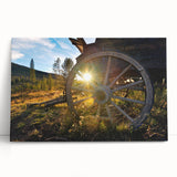 Black and white stretched canvas of Vail, Colorado scenery, ideal for kitchen wall art.
