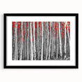 Colorful abstract art print of Aspen scenery, featuring vibrant multi-colored textures on a large framed canvas.
