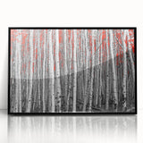 Large abstract wall art depicting Aspen, Colorado scenery in muted earth tones on a framed acrylic print.