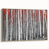 Framed canvas depicting a vintage-style landscape of Aspen, Colorado in muted gold and black tones, ideal for bedroom decor.