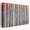Large art depicting an Aspen, Colorado landscape on stretched canvas, featuring earthy green and brown tones.