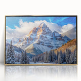 Framed acrylic print of Maroon Bells, Colorado in autumn with vibrant gold and orange foliage.