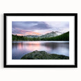 Extra large, textured abstract art print of Colorado Rocky Mountains in vibrant colors on a framed canvas.
