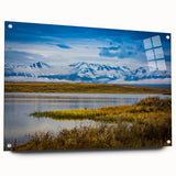 Acrylic print of Colorado Springs scenery with vibrant earth tones, ideal for dining room decor.