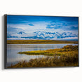 Black and white framed canvas of Colorado Springs landscape, suitable for bedroom wall decor.
